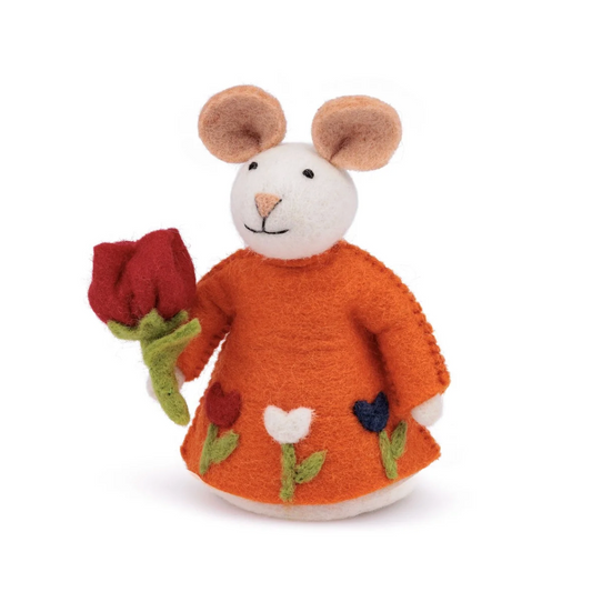 Vilten Tulp Holland muis | Sjaal met Verhaal
