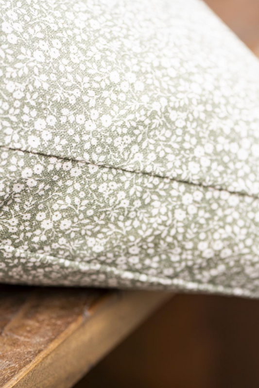 Box kussenhoes | Groen met bloemetjes | IB Laursen