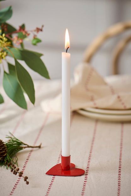 Kandelaar hart rood | Taper 1.3 cm | IB Laursen