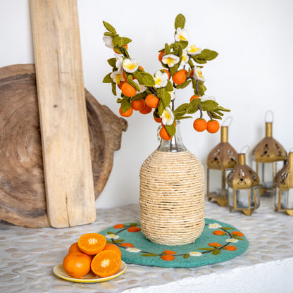 Vilten Tak met Citrusfruit | Sjaal met Verhaal