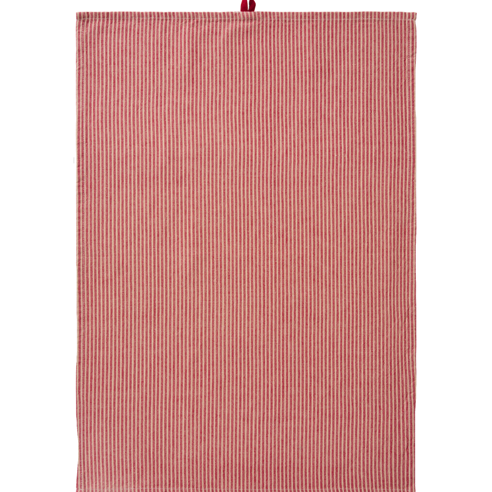 Theedoek rood gestreept | IB Laursen