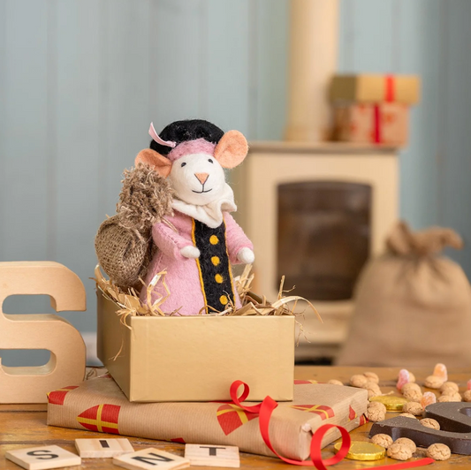 Vilten Lichtroze Piet muis | Sjaal met Verhaal