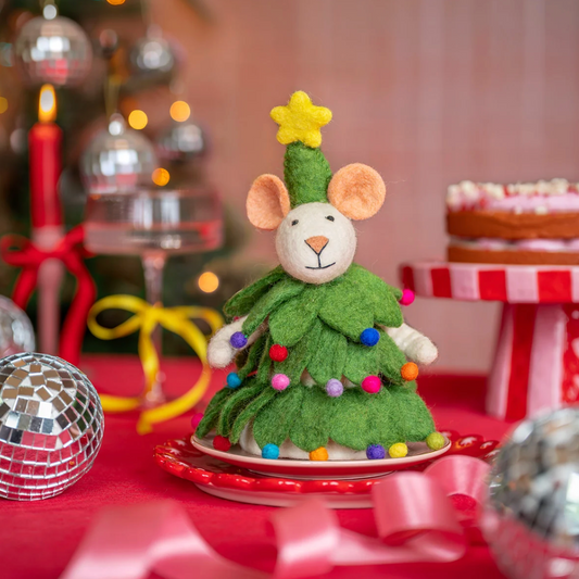 Vilten Kerstboom muis | Sjaal met Verhaal