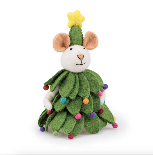 Vilten Kerstboom muis | Sjaal met Verhaal
