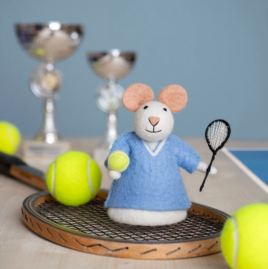 Vilten Tennis muis | Sjaal met Verhaal