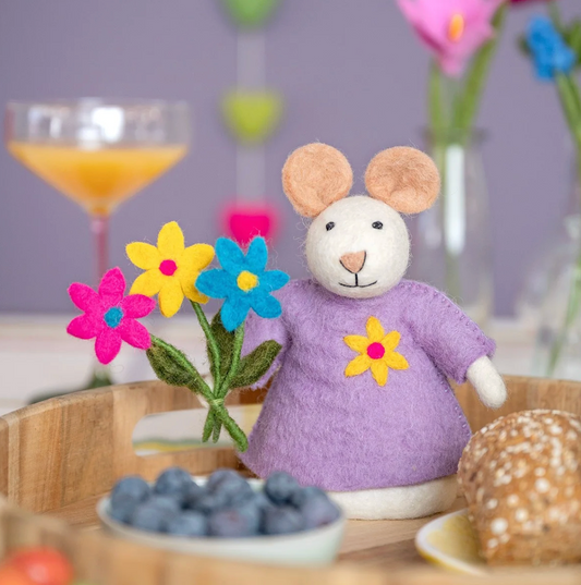 Vilten Bloemen muis | Sjaal met Verhaal