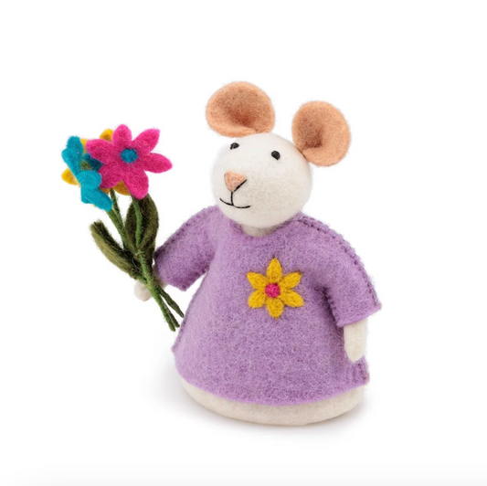 Vilten Bloemen muis | Sjaal met Verhaal