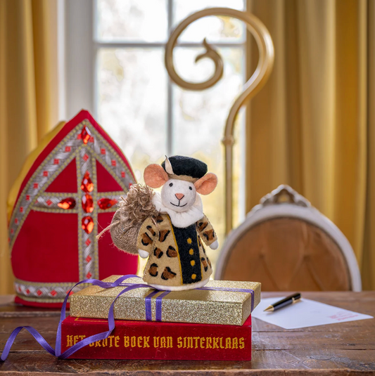 Vilten Panter Piet muis | Sjaal met Verhaal